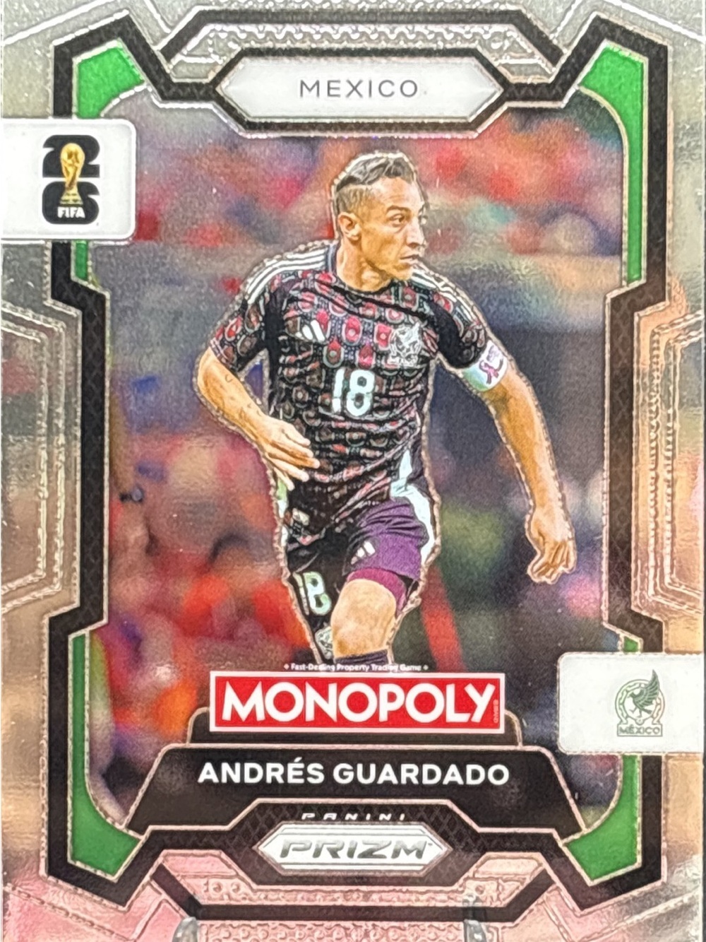 Panini Monopoly Andrés Guardado Soccer Card